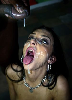 obediently waiting for cum