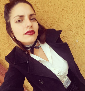 Latina take a selfie to her boyfriend before cheting with his friends