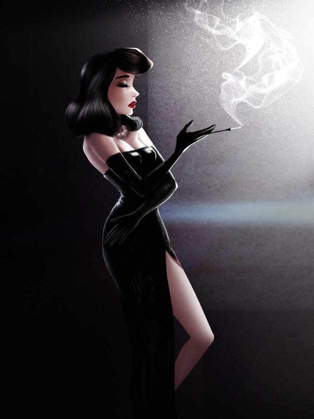 One smoking dame.