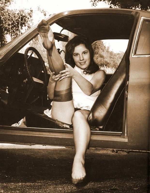 Maria - Upskirt in Car