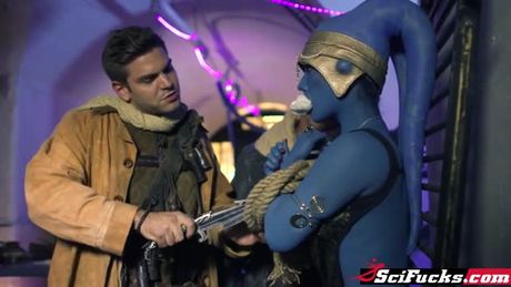 Jedi General Aayla Secura is captured and pumped by 2 revels