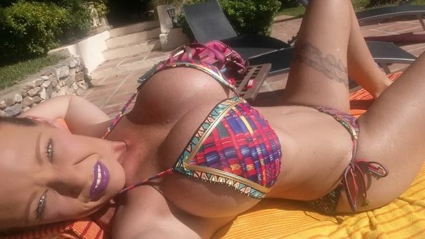 Nicki Fuentes is sexy big titted woman in a rosen bikini with big milfy milky tits to be milked by milfs - SGB milff