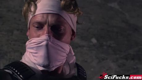 Alessa Savage is a hot mercenary in this parody of Star Wars