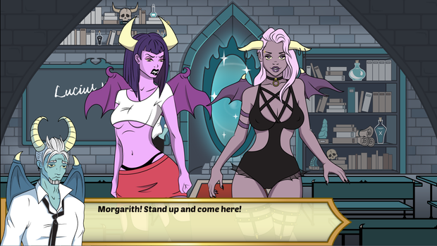 New free porn game with hot Succubus babes in sexy costumes and big tits
