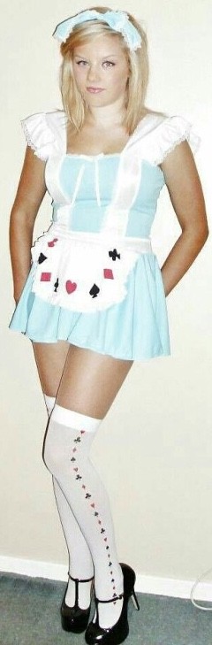 Alice in wonderland for Halloween. Always a sexy solid choice.
