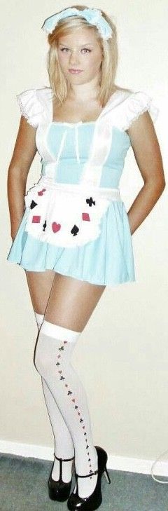 Alice in wonderland for Halloween. Always a sexy solid choice.