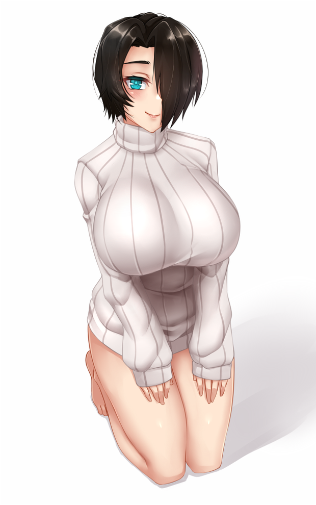 Saya in a sweater, again by Twrlare