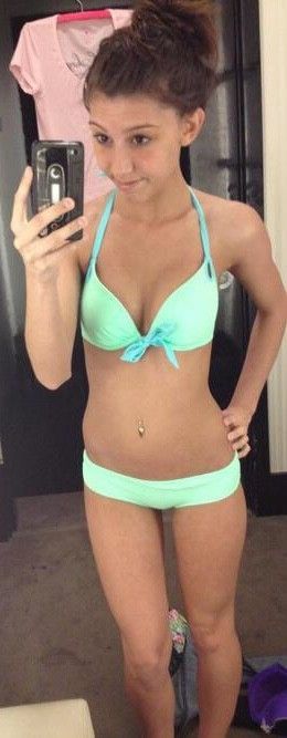 Trying on a new bathing suit