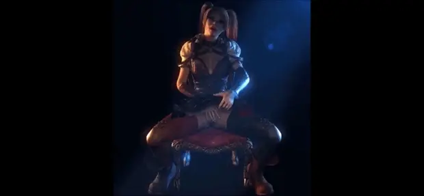 Harley Quinn giving herself a "good time"