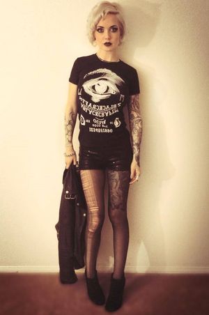 Pareidolia Suicide is a little goth floozie in short shorts - SGB