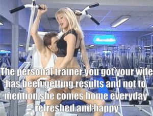 wife cheating at the gym with trainer