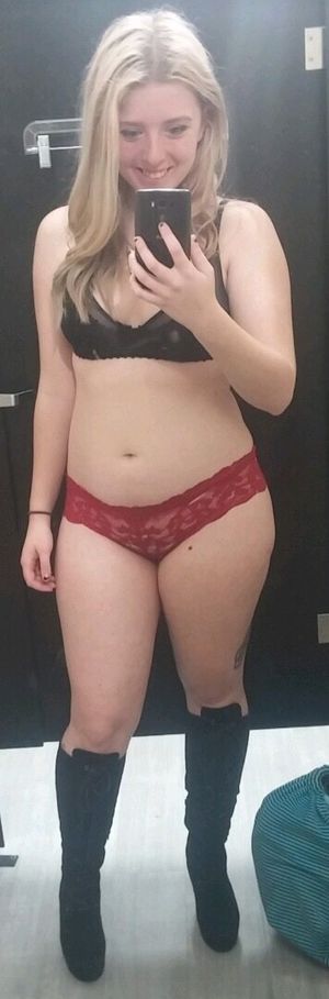 Something about those red panties....