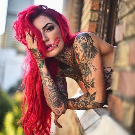Inked redhead