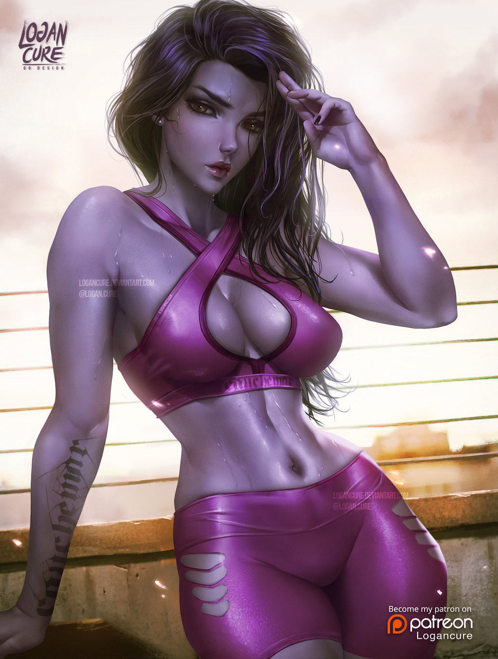 Widowmaker worked up a sweat.