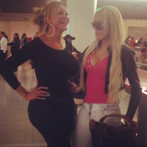 Bailey Slade w/ Ana Mancini as they both B sexy women as skanks in the mall w/ anna in polo shirt buttons button down - SGB zxzx pinkk up