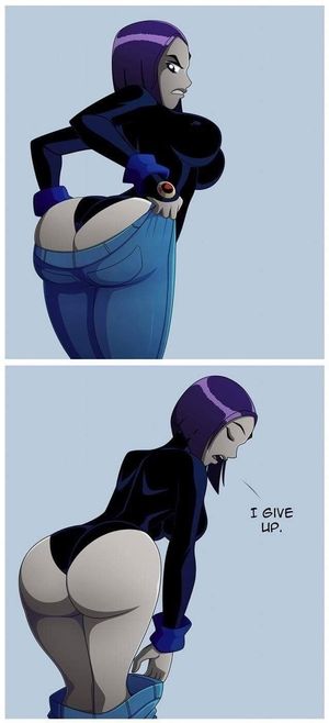 Raven trying on jeans