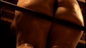 Big ass pushed against handrail