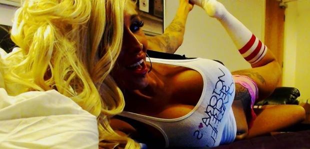 Valerie Gerig is a sexy tanned bimbo whom has been burnt by the sun with her bleached blond skank hair - SGB hff