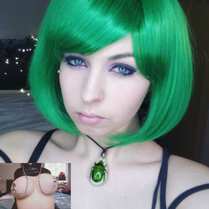 (D)awn Willow / DawnWillow w/ green hair is amazingly beautiful goth babe w/ dyed emo hair skin blue eyes - SGB ppale hff