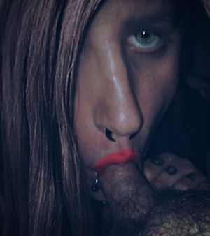 Sucking an old man's dick.