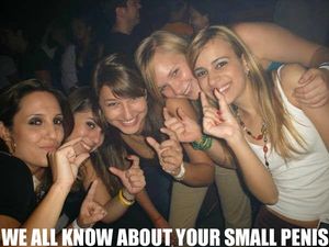 Ex-Girlfriend texts a pic to her Ex-Boyfriend showing that she told all her friends about his little dick