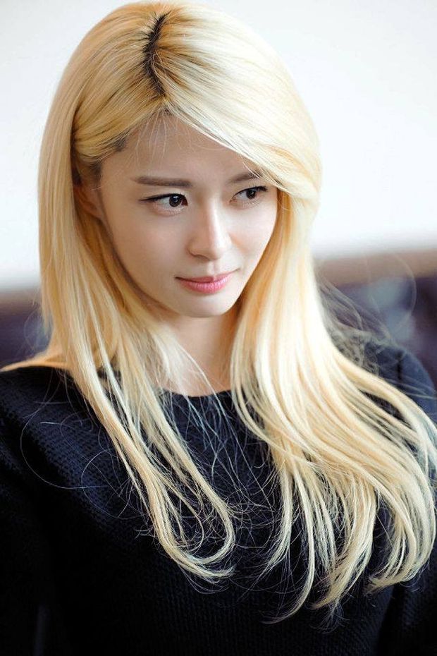 Sexy asian blond