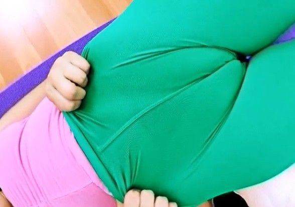 Esmeralda does yoga