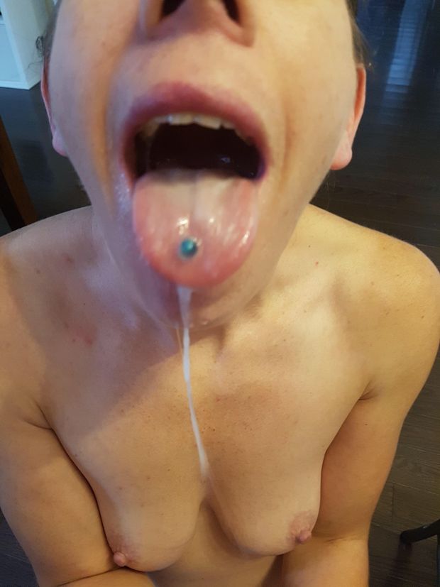 Cum on my tongue