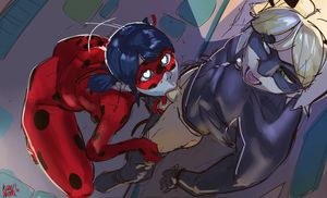 Lady Bug suck Cat noir