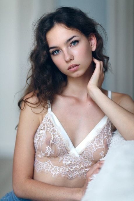 Perfect brunette lingerie
