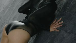 Jlo in wet black lingerie