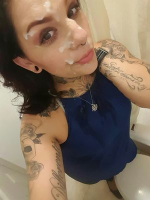 Brunette With Lots Of Cum On Her Face