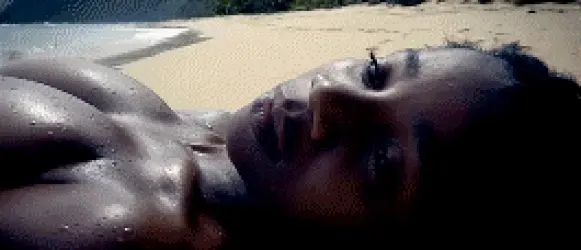 ebony on the beach