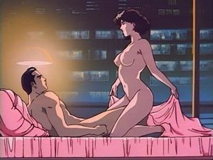 sweet city lovers cuddling up in warm bed