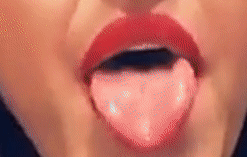 Tongue out and ready