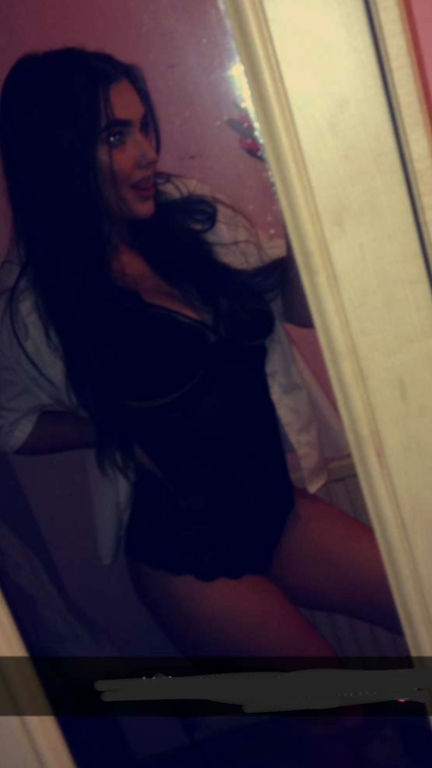 Sexy dress snapchat off a brunette