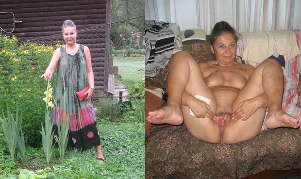 Mature dressed-undressed