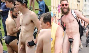 naked guys on bike in public