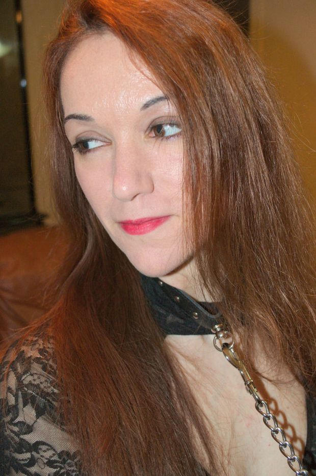 Slutty bitch on leash