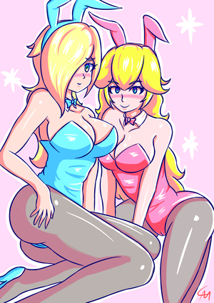 Smash Bunnies - Rosa and Peach by CapnMelon