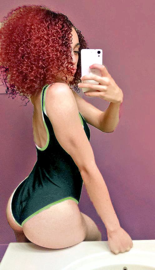 Mixed Ebony+Latina Teen in sex swimsuit