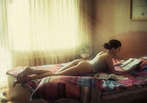 Glistening ass display in prone