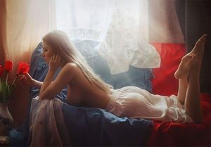 Ass display in sheer