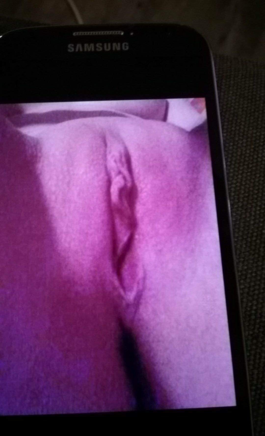 an older pic of my gf's freshly shaved pussy
