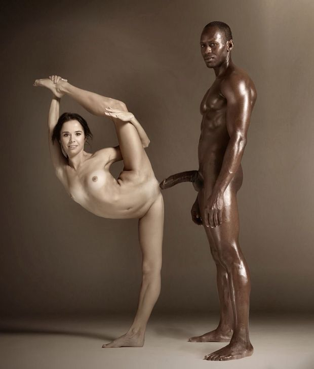 Wacing my wife at her modeling job. And in this point I hoped she will lose her balance and fall