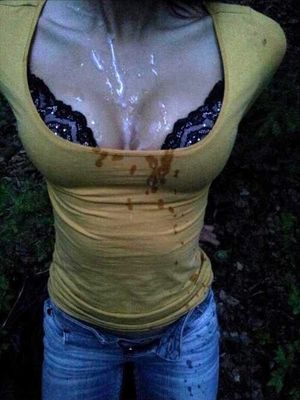 Milf gets cummed on