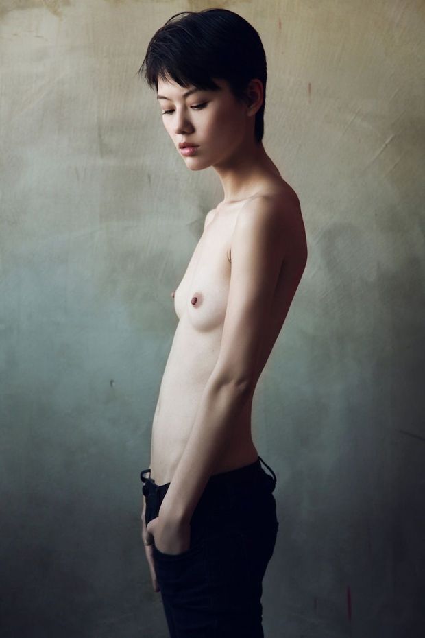 Asian tomboy topless