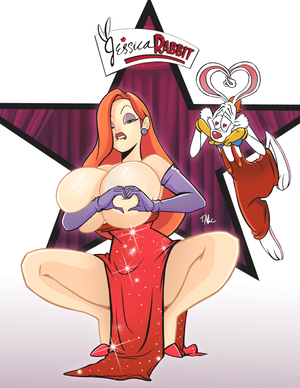 Jessica Rabbit Boob Heart by TerryAlec