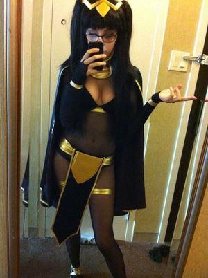 Amateur Bimbo Alabama FireCracker Has Nice Tits In Cos Play Gear