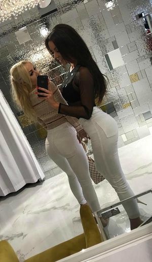 White jeans duo